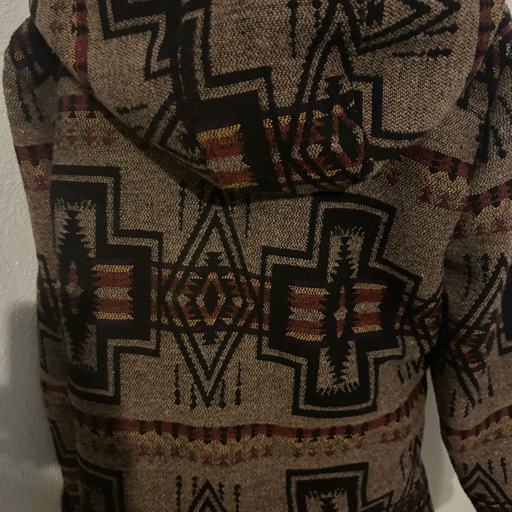 Tribal Patterned Brown Utility Jacket - image 7